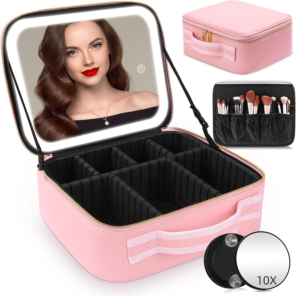 Cosmetiquera Con Espejo Led