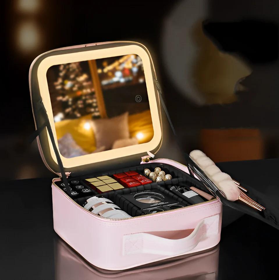 Cosmetiquera Con Espejo Led